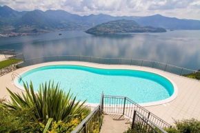 La villetta in residence con piscina e vista lago Parzanica
